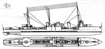 Схема эсминца &quot;ушаковской&quot; серии.
